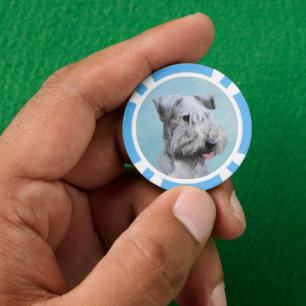 Cesky Terrier Painting - Niedliche Original Dog Ar Pokerchips