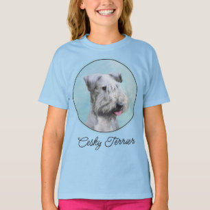 Cesky Terrier Painting - Niedliche Original Dog Ar T-Shirt