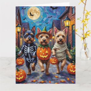 Cesky Terrier Süßigkeitenbetteln Halloween-Kostüm  Karte