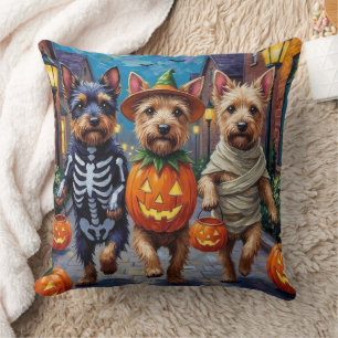 Cesky Terrier Trick-oder-Treating Halloween-Kostüm Kissen
