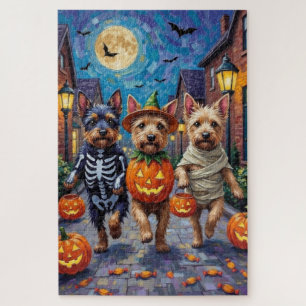Cesky Terrier Trick-oder-Treating Halloween-Kostüm Puzzle
