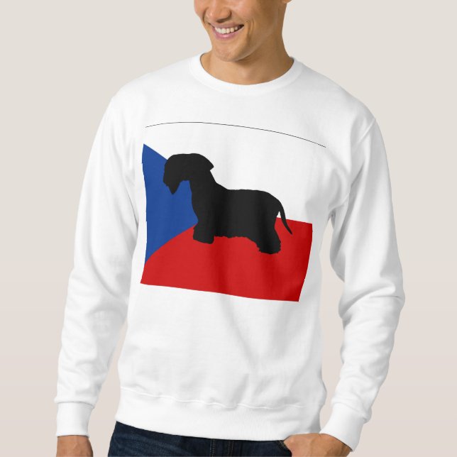 cesky Terriersilo Tschechischrepublik Flagge Sweatshirt (Vorderseite)