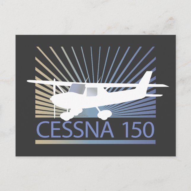 Cessna 150 Flugzeug Postkarte (Vorderseite)