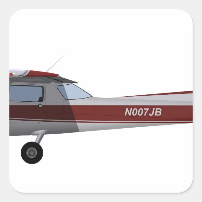 Cessna 152 392392 quadratischer aufkleber (Vorderseite)