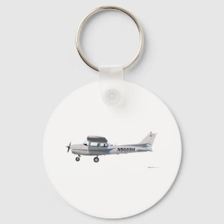 Cessna 172 Skyhawk Blue Schlüsselanhänger