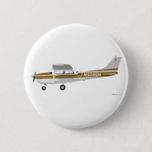 Cessna 172 Skyhawk Brown Button