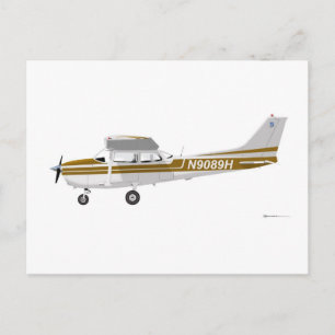 Cessna 172 Skyhawk Brown Postkarte