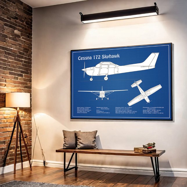 Cessna 172 Skyhawk - Flugzeugkonzepte ABD Poster (Von Creator hochgeladen)