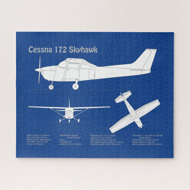 Cessna 172 Skyhawk - Flugzeugkonzepte ABD Puzzle (Horizontal)