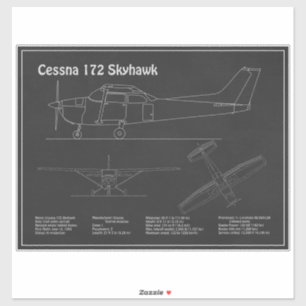 Cessna 172 Skyhawk - Flugzeugkonzepte PD Aufkleber