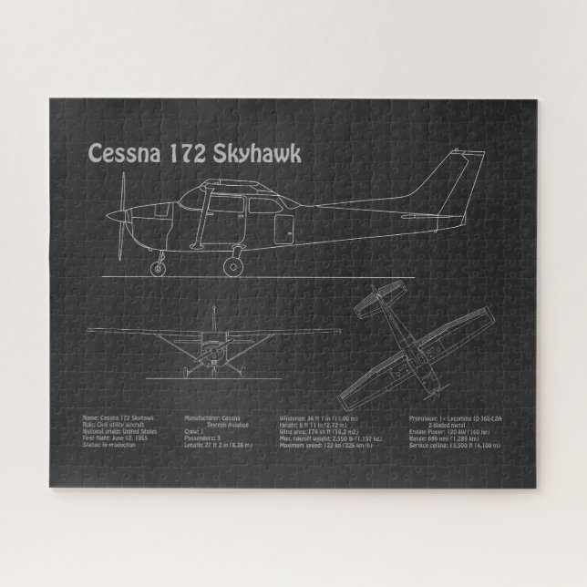 Cessna 172 Skyhawk - Flugzeugkonzepte PD Puzzle (Horizontal)