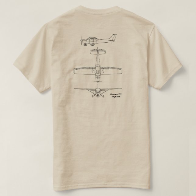 Cessna 172 T-Shirt (Design Rückseite)