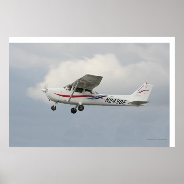 Cessna 172 zum Start Poster (Vorne)