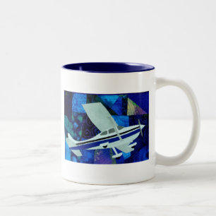 Cessna 182 zweifarbige tasse