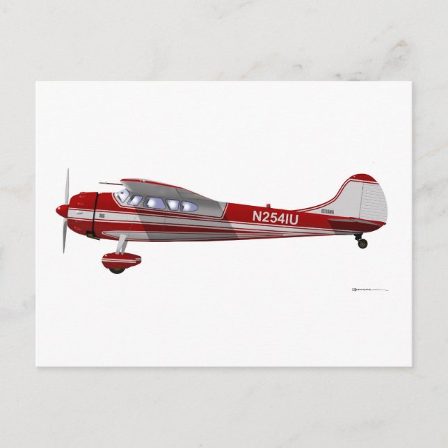 Cessna 195 postkarte (Vorderseite)