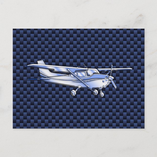 Cessna Flying Carbon Fiber Postkarte (Vorderseite)