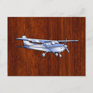 Cessna Flying Mahogany Postkarte