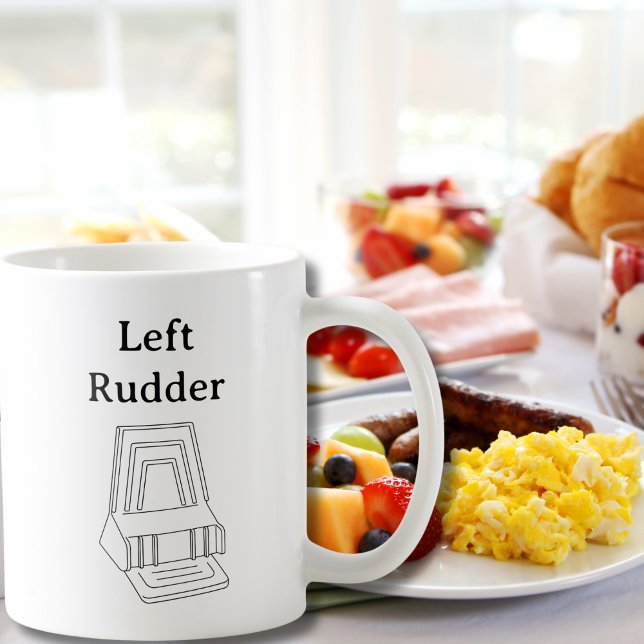 Cessna Links Rudder Right Rudder Funny Aviation Kaffeetasse (Von Creator hochgeladen)