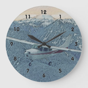 Cessna - Rainier Clock Große Wanduhr