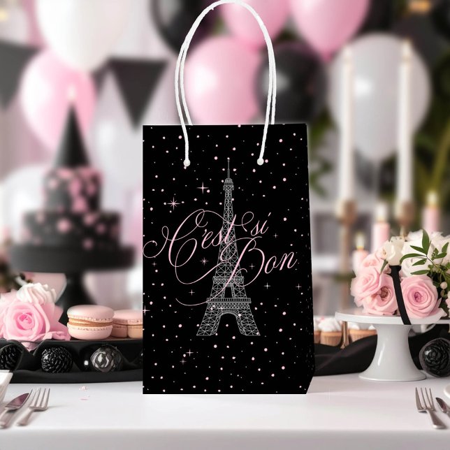 C'est ist Bon Parisian Sweet 16 Pink Black ID1162 Mittlere Geschenktüte (Von Creator hochgeladen)