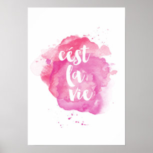 Cest La konkurrieren Aquarellplakat Poster