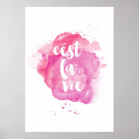 Cest la vie Aquarellposter