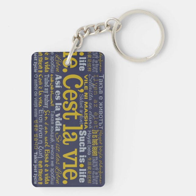 C'est La Vie Custom Key Chain Schlüsselanhänger (Rückseite)