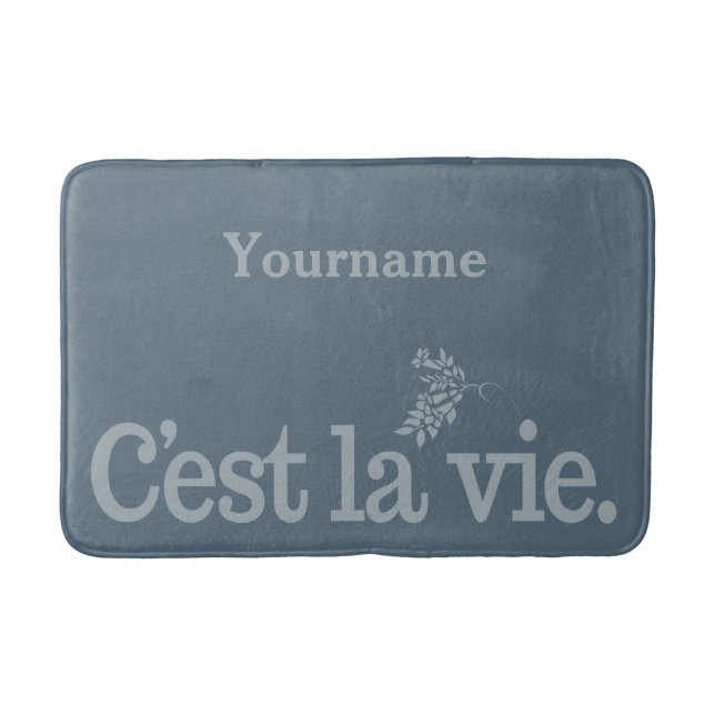 C'est La Vie Custom Monogram Bad Matten (Vorderseite)