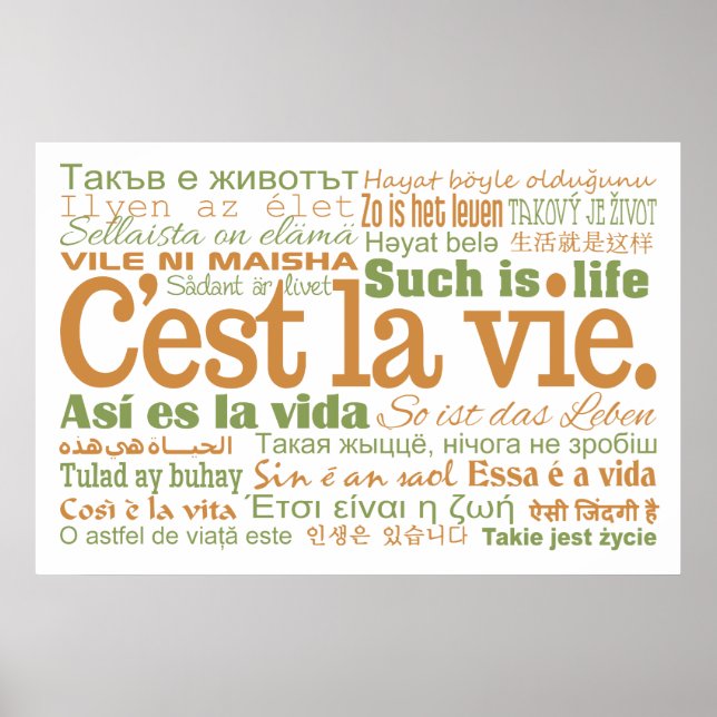 C'est La Vie Custom Poster (Vorne)