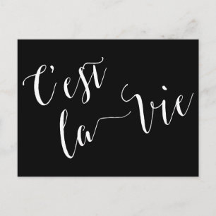 C'est la Vie französische Kalligrafie Postkarte