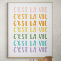C'est La Vie | Französisches Sprichwort | Pastell-