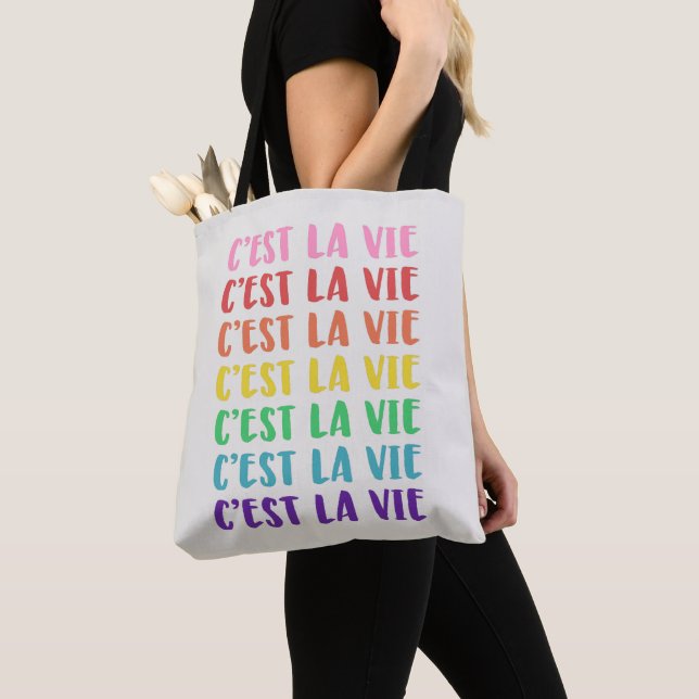 C'est La Vie French Saying Rainbow Typography (Von Nahem)