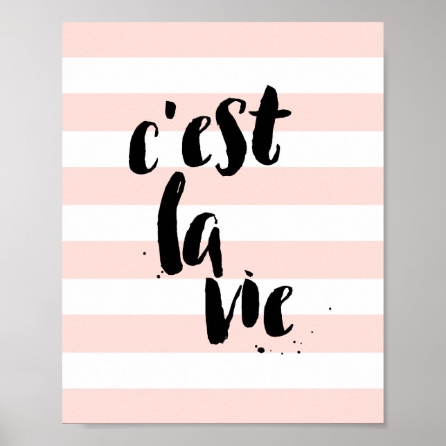 C'est La Vie Hübsch Print Poster (Vorne)