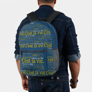 C'est La Vie Individuelle Name Bedruckter Rucksack