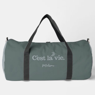 C'est La Vie individuelle Name Duffle Bag