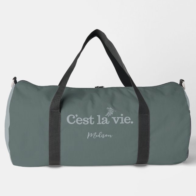 C'est La Vie individuelle Name Duffle Bag (Vorderseite)