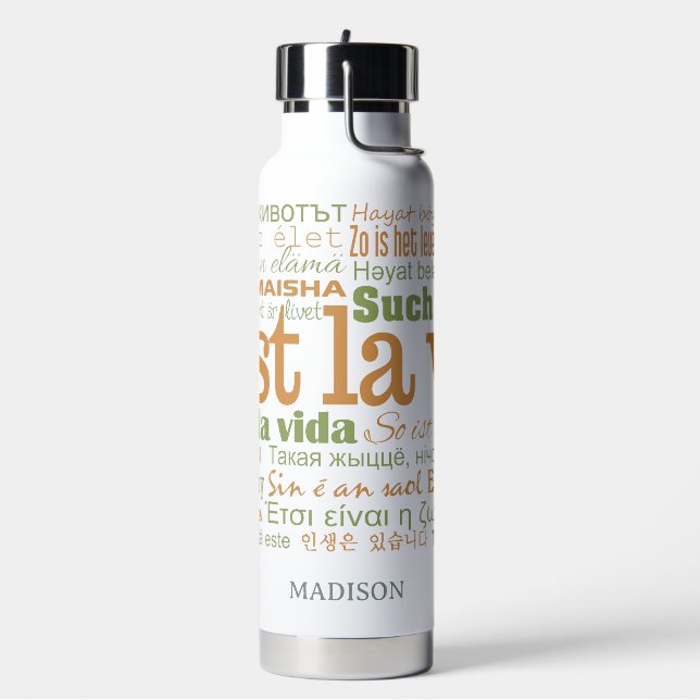 C'est La Vie Individuelle Name Trinkflasche (Links)