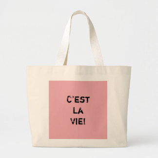 "C'est La Vie!" Jumbo Stoffbeutel
