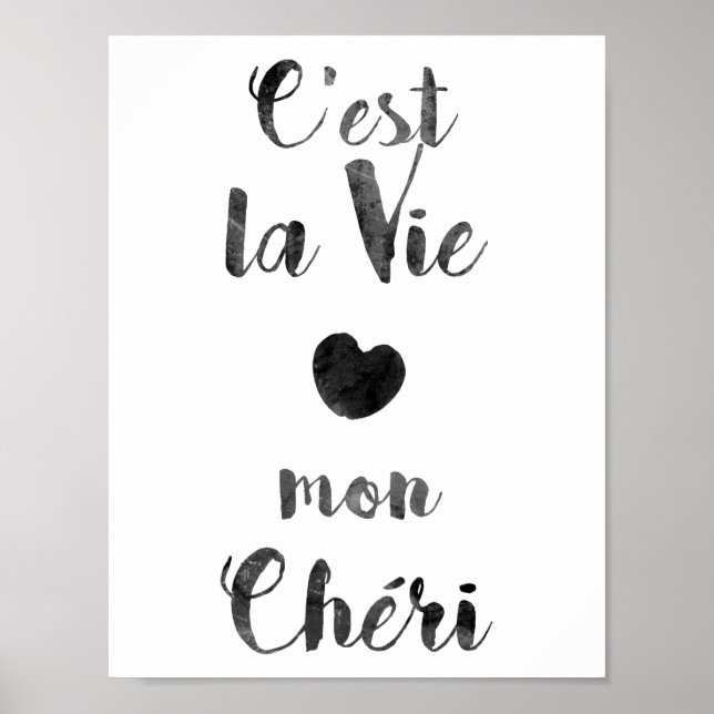 C'est la Vie mon Chéri Poster (Vorne)