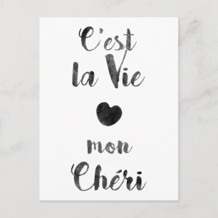 C'est la Vie mon Chéri Postkarte