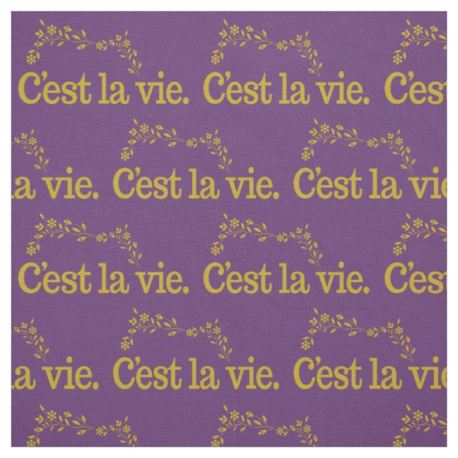 C'est La Vie personalisierbares Gewebe Stoff (Muster)