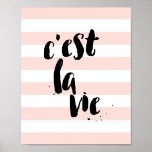 C'est La Vie Pretty Print Poster