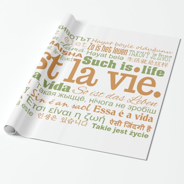 C'est La Vie Zollverpackungspapier Geschenkpapier (Ungerollt)