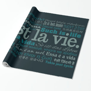 C'est La Vie Zollverpackungspapier Geschenkpapier