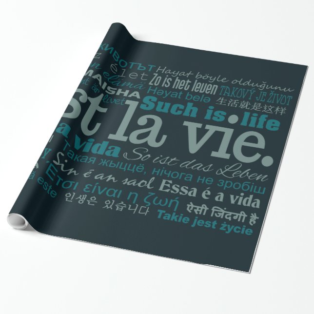 C'est La Vie Zollverpackungspapier Geschenkpapier (Ungerollt)