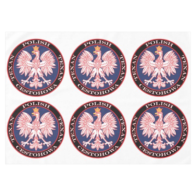 Cestohowa Runde Polnisch Texan Tischdecke (Vorderseite (Horizontal))