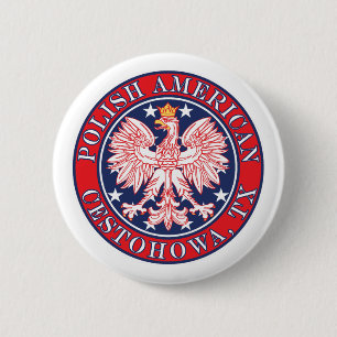 Cestohowa Texas Polnischer Adler Button