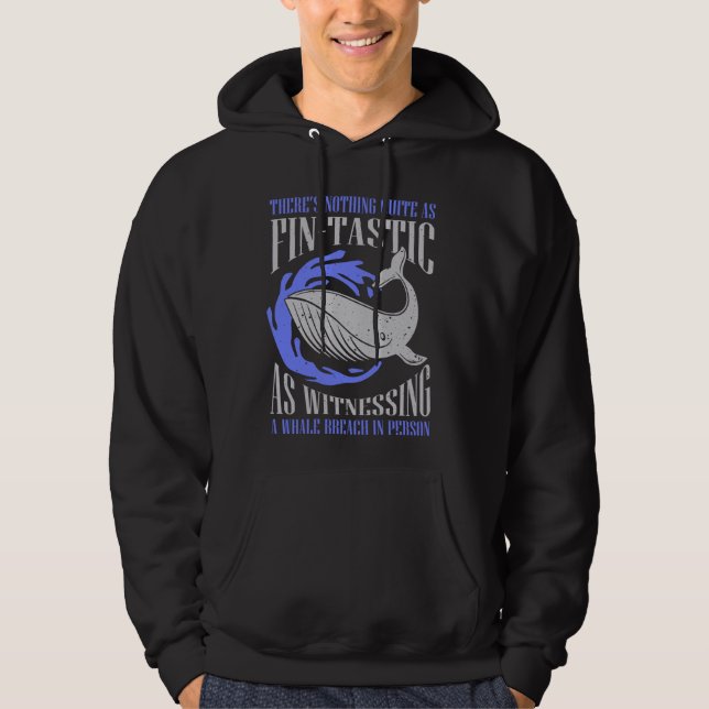 Cetacean Quote für Wal und Blauer Wal oder Beluga Hoodie (Vorderseite)