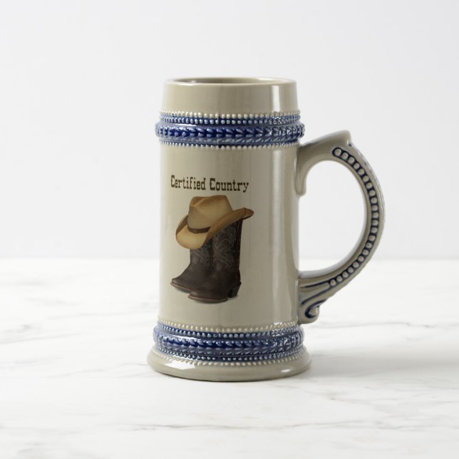 Cetified Land Stein Bierglas (Rechts)