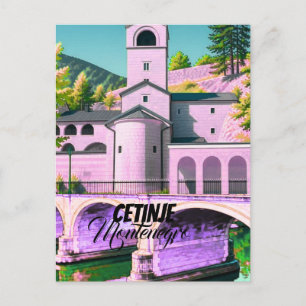 Cetinje Poster Montenegro Vintage Reise Druck Wal Postkarte